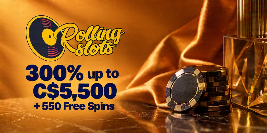 Mobile Casino Rolling Slots 300% up to C$5,500 + 550 Free Spins
